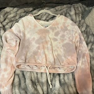Hollister Cropped Tie Dye Hoodie